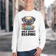 Wild About Reading Book Lover Pug Dog Youth Crewneck Sweatshirt