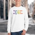 Women's Read Books Be Kind Stay Weird Book Lover Rainbow Youth Crewneck Sweatshirt