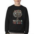 100 Days In The Books Tree Reading Teacher Student 100th Day Youth Crewneck Sweatshirt 100 Days In The Books Tree Reading Teacher Student 100th Day Youth Crewneck Sweatshirt