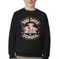100 Days Of School Cute Puppies And Books Youth Crewneck Sweatshirt