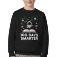 100 Days Smarter Astronaut Book 100th Day Girls Kids Women Youth Crewneck Sweatshirt 100 Days Smarter Astronaut Book 100th Day Girls Kids Women Youth Crewneck Sweatshirt
