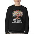 100th Day Of School Books Tree Reading Youth Crewneck Sweatshirt 100th Day Of School Books Tree Reading Youth Crewneck Sweatshirt