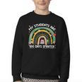 100th Day Of School Teachers Students Women Floral Books Youth Crewneck Sweatshirt 100th Day Of School Teachers Students Women Floral Books Youth Crewneck Sweatshirt