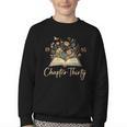 1995 Chapter Thirty 30th Birthday Wildflower Book 30 Yrs Old Youth Crewneck Sweatshirt