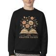 1995 Chapter Thirty Birthday Wildflower Book 30 Year Old Youth Crewneck Sweatshirt