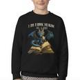 3 Bookish Quote I Am a Book Dragon Not a Worm Reading Book Youth Crewneck Sweatshirt 3 Bookish Quote I Am a Book Dragon Not a Worm Reading Book Youth Crewneck Sweatshirt