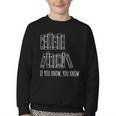 6 7 If You Know You Know Books Six Seven Meme Youth Crewneck Sweatshirt