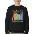 8647 Foxtrots Tangos Deltas Book Flower Resist Book Lovers Youth Crewneck Sweatshirt