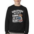 Abibliophobia Dog Book Lover Library Youth Crewneck Sweatshirt Abibliophobia Dog Book Lover Library Youth Crewneck Sweatshirt