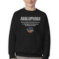 Abibliophobia Pupil Reading Bookworm Tees Reader Youth Crewneck Sweatshirt