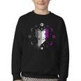 Ace Pride Book With Stars Moons And Magic Hand Youth Crewneck Sweatshirt Ace Pride Book With Stars Moons And Magic Hand Youth Crewneck Sweatshirt