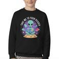 Alien Reader Reading Teacher Librarian Book Lover Youth Crewneck Sweatshirt