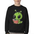 Alien Reading Book Believe In Yourself Kids Women Men Youth Crewneck Sweatshirt