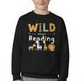 Animal Print Read A Book Character Kids Wild About Reading Youth Crewneck Sweatshirt Animal Print Read A Book Character Kids Wild About Reading Youth Crewneck Sweatshirt