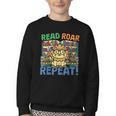 Animals Read Reading Book Library First Day Of School Kids Youth Crewneck Sweatshirt