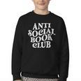 Anti Social Book Club Book Lover Reading Bookworm Reader Youth Crewneck Sweatshirt