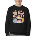 Apple Disco Pencil Books Bow Teacher Student Back To School Youth Crewneck Sweatshirt Apple Disco Pencil Books Bow Teacher Student Back To School Youth Crewneck Sweatshirt