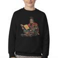 Attila The Hun Reading A Book Youth Crewneck Sweatshirt Attila The Hun Reading A Book Youth Crewneck Sweatshirt
