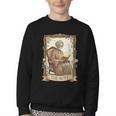 The Aunt Tarot Card Women Skeleton Aunty Book Lover Youth Crewneck Sweatshirt The Aunt Tarot Card Women Skeleton Aunty Book Lover Youth Crewneck Sweatshirt