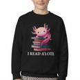 Axolotl Book Lover Librarian Reading Library Readers Youth Crewneck Sweatshirt