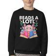 Axolotl Books Readsalotl Reading Bookworm Boys Girls Youth Crewneck Sweatshirt Axolotl Books Readsalotl Reading Bookworm Boys Girls Youth Crewneck Sweatshirt