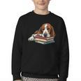 Basset Hound Books Dog Breed Graphic Youth Crewneck Sweatshirt Basset Hound Books Dog Breed Graphic Youth Crewneck Sweatshirt