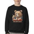 Bear Reading Book Glasses Library Zoo Teacher School Animal Youth Crewneck Sweatshirt Bear Reading Book Glasses Library Zoo Teacher School Animal Youth Crewneck Sweatshirt