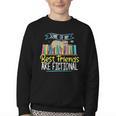 Some Of My Best Friends Are Fictional Book Lover Bookworm Youth Crewneck Sweatshirt Some Of My Best Friends Are Fictional Book Lover Bookworm Youth Crewneck Sweatshirt