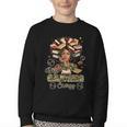 Big Cancer Energy Woman Camo Zodiac Book Teacher Youth Crewneck Sweatshirt