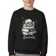 Boo Skeleton Skull Books Halloween Women School Teacher Kid Youth Crewneck Sweatshirt Boo Skeleton Skull Books Halloween Women School Teacher Kid Youth Crewneck Sweatshirt