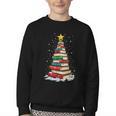 Book Christmas Tree Book Lover Teacher Librarian Youth Crewneck Sweatshirt Book Christmas Tree Book Lover Teacher Librarian Youth Crewneck Sweatshirt
