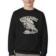 Book Dinosaur Bookworm T-Rex Dino Reading Books Book Youth Crewneck Sweatshirt