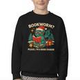 Book Dragon Christmas Reading For Fantasy Lovers Youth Crewneck Sweatshirt Book Dragon Christmas Reading For Fantasy Lovers Youth Crewneck Sweatshirt