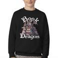 Book Dragon Book Lover Bookworm Book Reader Librarian Youth Crewneck Sweatshirt