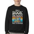 Im a Book Dragon Not a Worm Dragon Youth Crewneck Sweatshirt