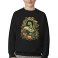 Book Dragon Reading Books Bookworm Fantasy Youth Crewneck Sweatshirt