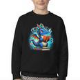 Book Dragon Reading Lover Youth Crewneck Sweatshirt Book Dragon Reading Lover Youth Crewneck Sweatshirt