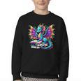 Book Dragon Reading Youth Crewneck Sweatshirt