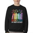 Book Flower Radicalized By Basic Decency Feminist Lgbt Youth Crewneck Sweatshirt