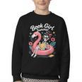 Book Girl Summer Skeleton Reading Books Lovers Beach Youth Crewneck Sweatshirt Book Girl Summer Skeleton Reading Books Lovers Beach Youth Crewneck Sweatshirt