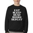 Book Lover Book Eat Sleep Read Books Repeat Youth Crewneck Sweatshirt
