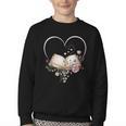 Book Lover Heart Shaped Reading Art Librarian Youth Crewneck Sweatshirt Book Lover Heart Shaped Reading Art Librarian Youth Crewneck Sweatshirt