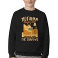 Book Lover Moth Mothman Book Club Reading Into Shadows Youth Crewneck Sweatshirt