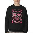Book Lover Read Your Heart Out Teacher Valentines Youth Crewneck Sweatshirt