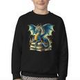 Book Lover Reading Fantasy Dragon Youth Crewneck Sweatshirt Book Lover Reading Fantasy Dragon Youth Crewneck Sweatshirt