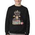 Book Lover Stay Weird Be Kind Read Books Baby Dragon Youth Crewneck Sweatshirt