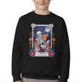 Book Lover Tarot Card The Reader Mystic Skeleton Youth Crewneck Sweatshirt Book Lover Tarot Card The Reader Mystic Skeleton Youth Crewneck Sweatshirt