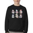 Book Lover Teacher Snowman Reading Books Christmas Winter Youth Crewneck Sweatshirt Book Lover Teacher Snowman Reading Books Christmas Winter Youth Crewneck Sweatshirt