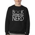 Book Nerd Retro Style Readers Librarians Authors Bookworms Youth Crewneck Sweatshirt