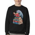 Book Reading Book Reader Manatees Sea Animal Sea Cow Manatee Youth Crewneck Sweatshirt